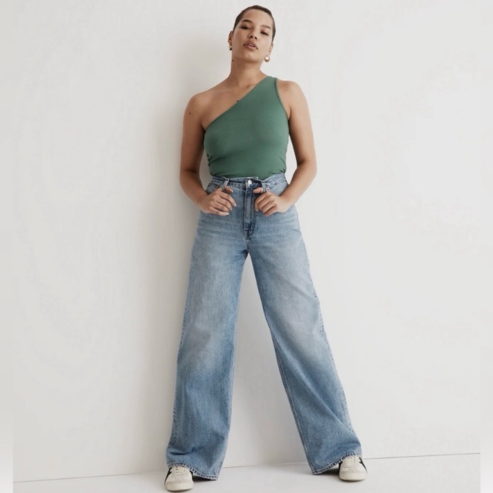 Madewell Supima Rib One Shoulder Tank Top